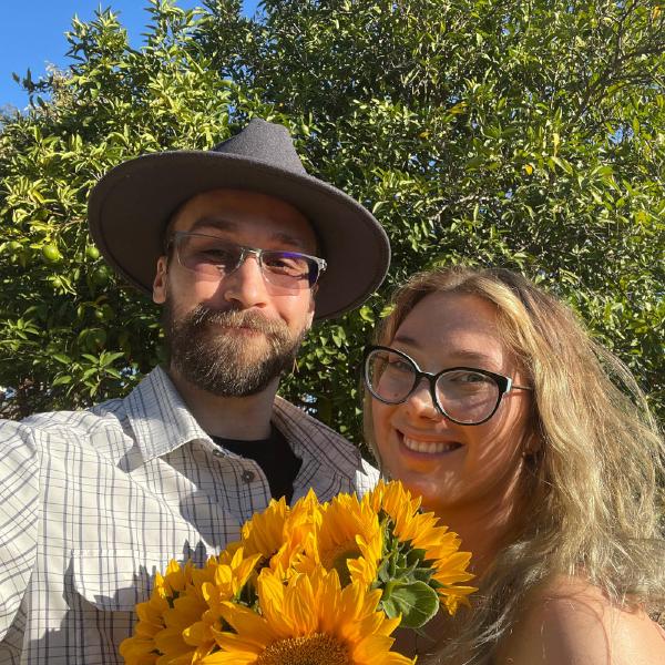 My wife Anna and I on a sunny day.