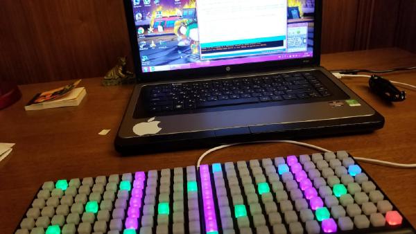 It's not a big deal to solder a bunch of button boards together and connect them to a microcontroller devboard — but it's much harder to prepare the embedded software that makes it work as a USB MIDI controller with the logic you want. But it's 100% possible.